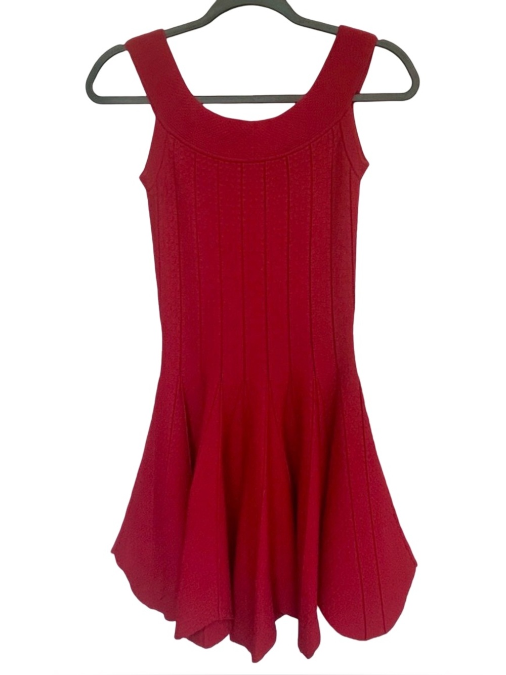 EUC Cute & Flirty Jonathan Simkhai Off Shoulder Pointelle Red Dress XS - Picture 12 of 15